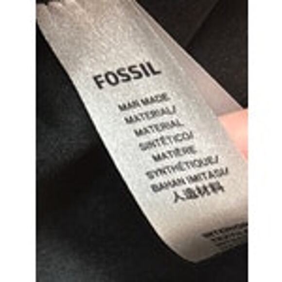 Fossil Women’s Black Tan Sydney Vegan Leather Top Zip Handle Crossbody Bag NEW - Picture 7 of 10